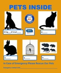 Pet Emergency Preparedness Plan