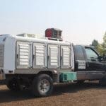 makeshift generator on Rescue Ranch animal transport vehicle during McKinney Fire