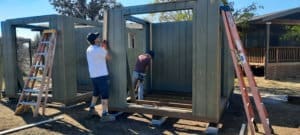 Giving Tuesday 2022, Rescue Ranch Sanctuary_Whelping Sheds walls go up