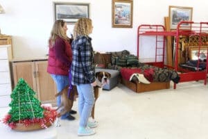 Rescue Ranch Thrift Store, iSanta Paws_shot of Boxer and family near entrance
