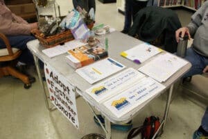 Rescue Ranch table with informational materials