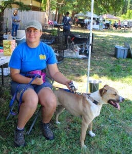 Adoption event, Sydney Palmer with Carter