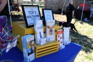 Top Dog Informational materials, Red Dog Pet Supply Puppy Pool and Adoption Event