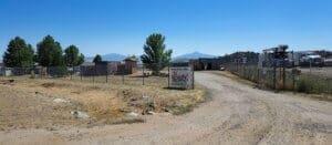 open entrance gate to rescue Ranch Adoption Center