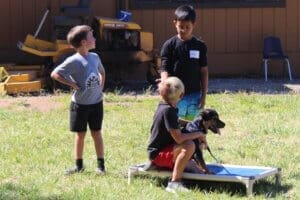 Dog socialization training camp_Rylynn, Santiago and friend with Jojo