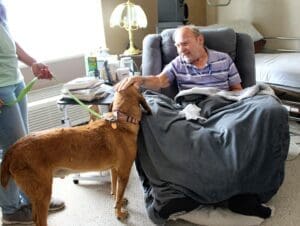 Fun Day, Butch petting Tucker's head