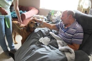 Fun Day, Butch petting Tucker's head